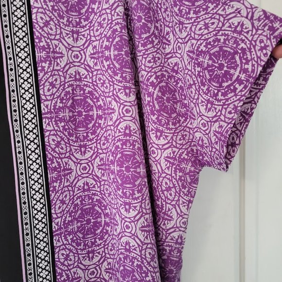 Croft & Barrow patterned S/S tunic top 1X - Picture 3 of 6